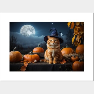 Pretty marmalade  witch cat Posters and Art